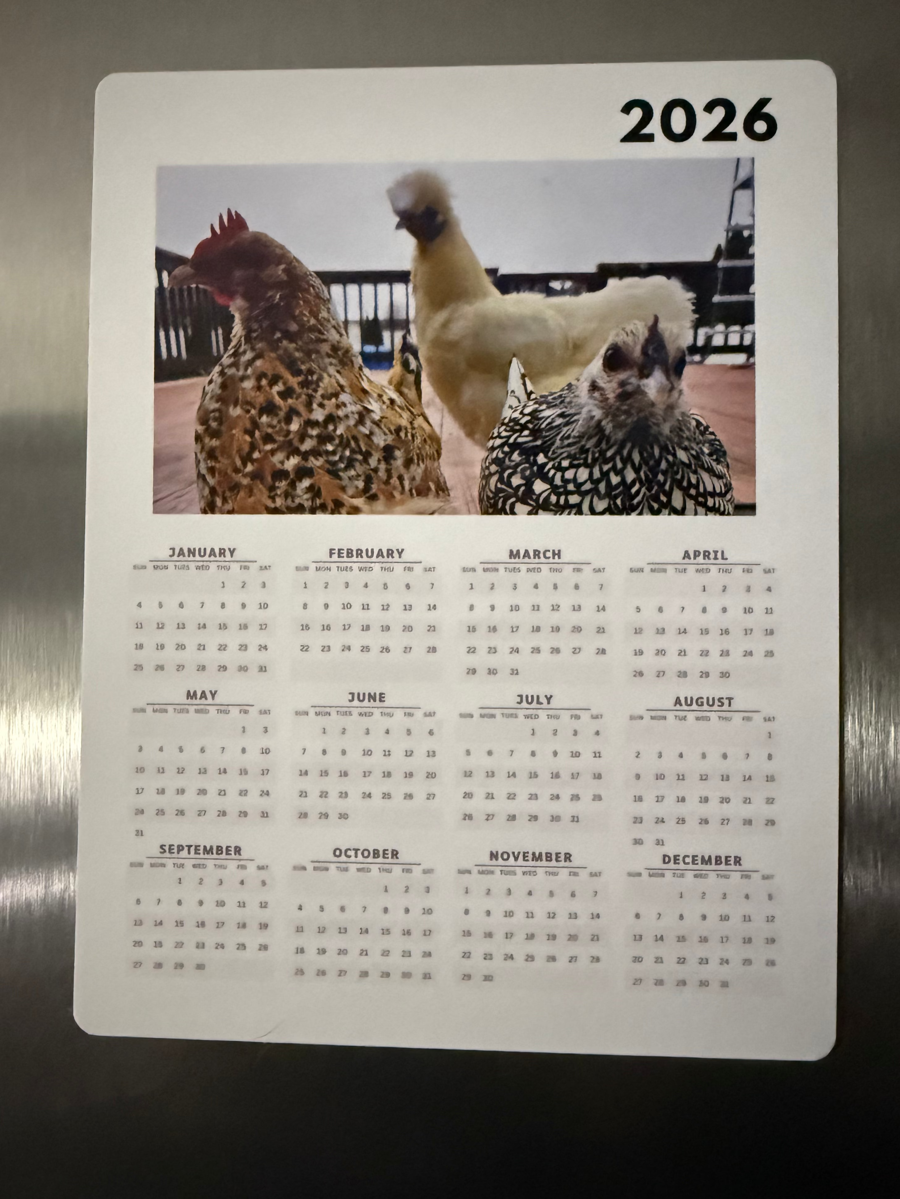 8" x 5" Photo Calendar 2026